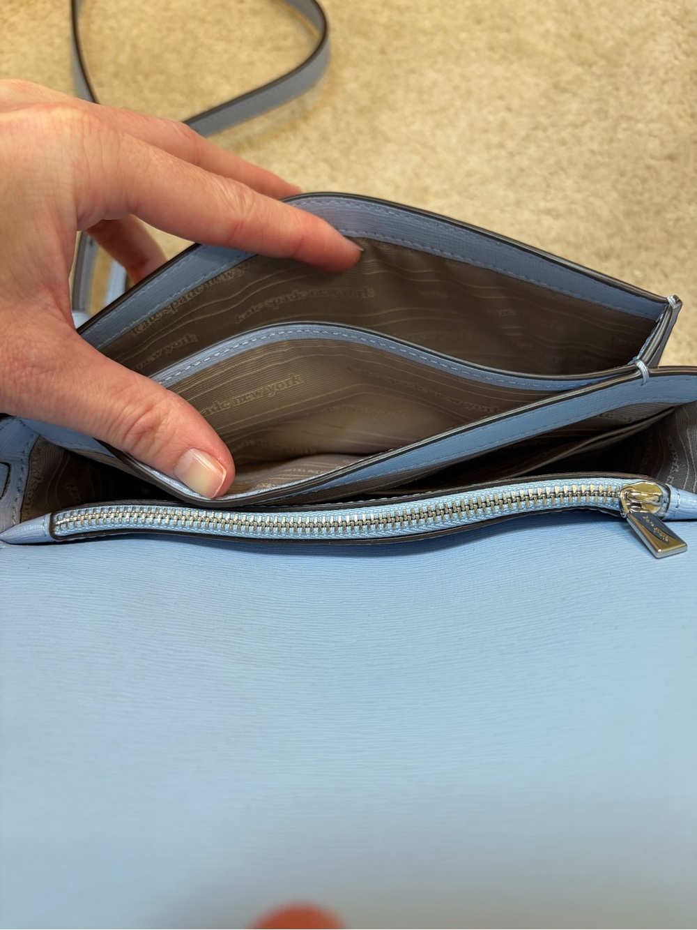 kate spade Morgan Flap Chain Wallet in Powder Blue - Picture 12 of 16